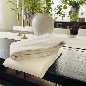 Threshold %100 linen window panels white-set of 2